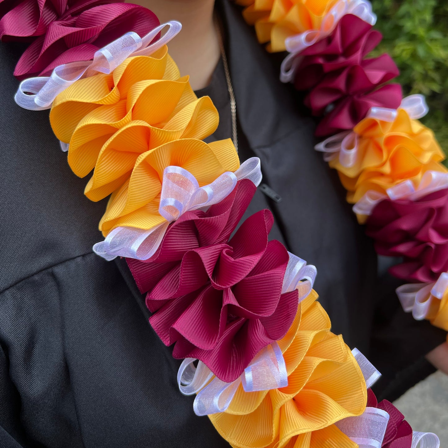 WCHS Graduation Lei | Sewn Grosgrain Ribbon Lei