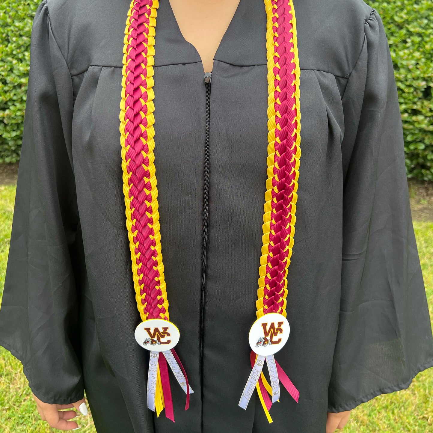 WCHS Graduation Lei | Braided Grosgrain Ribbon Lei