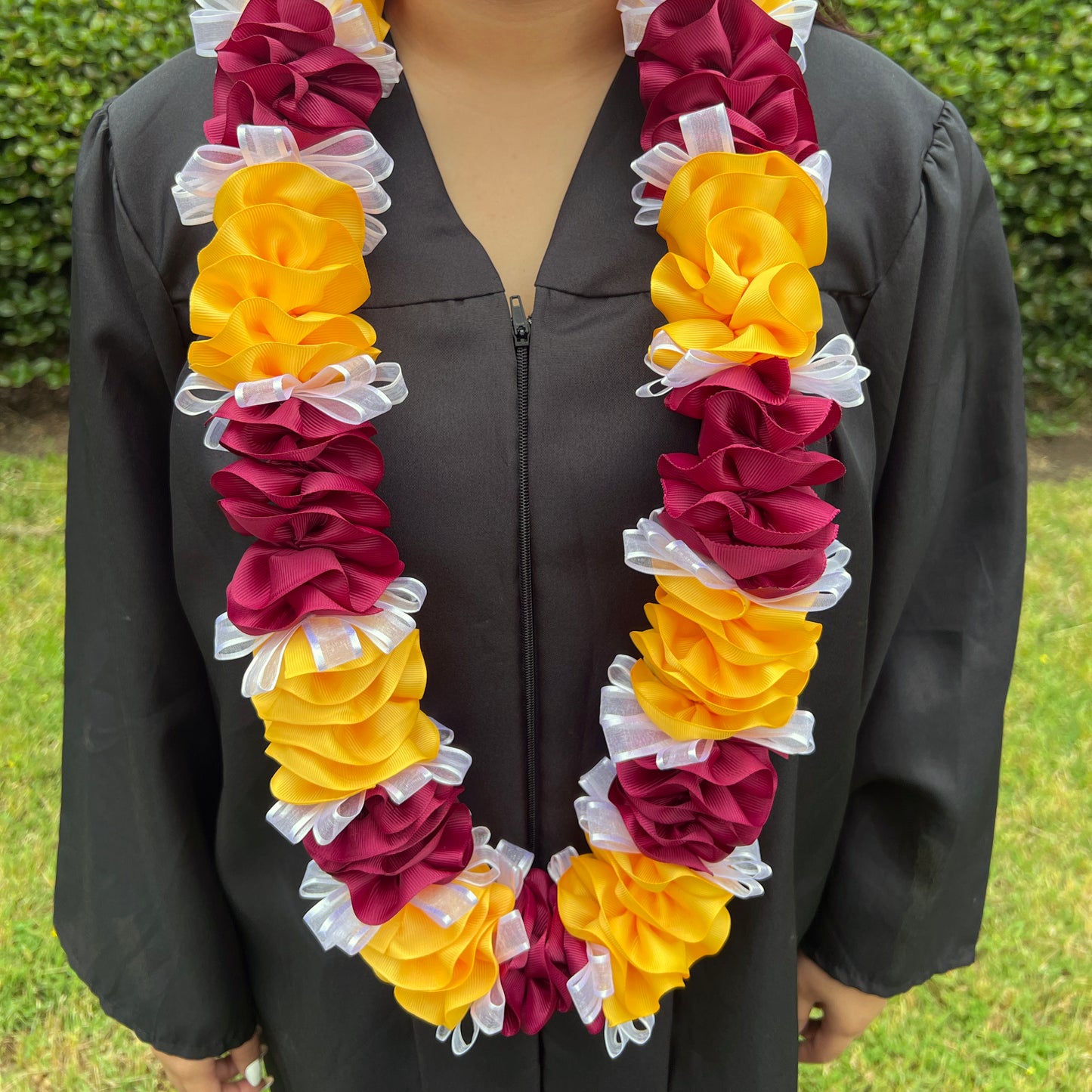 WCHS Graduation Lei | Sewn Grosgrain Ribbon Lei