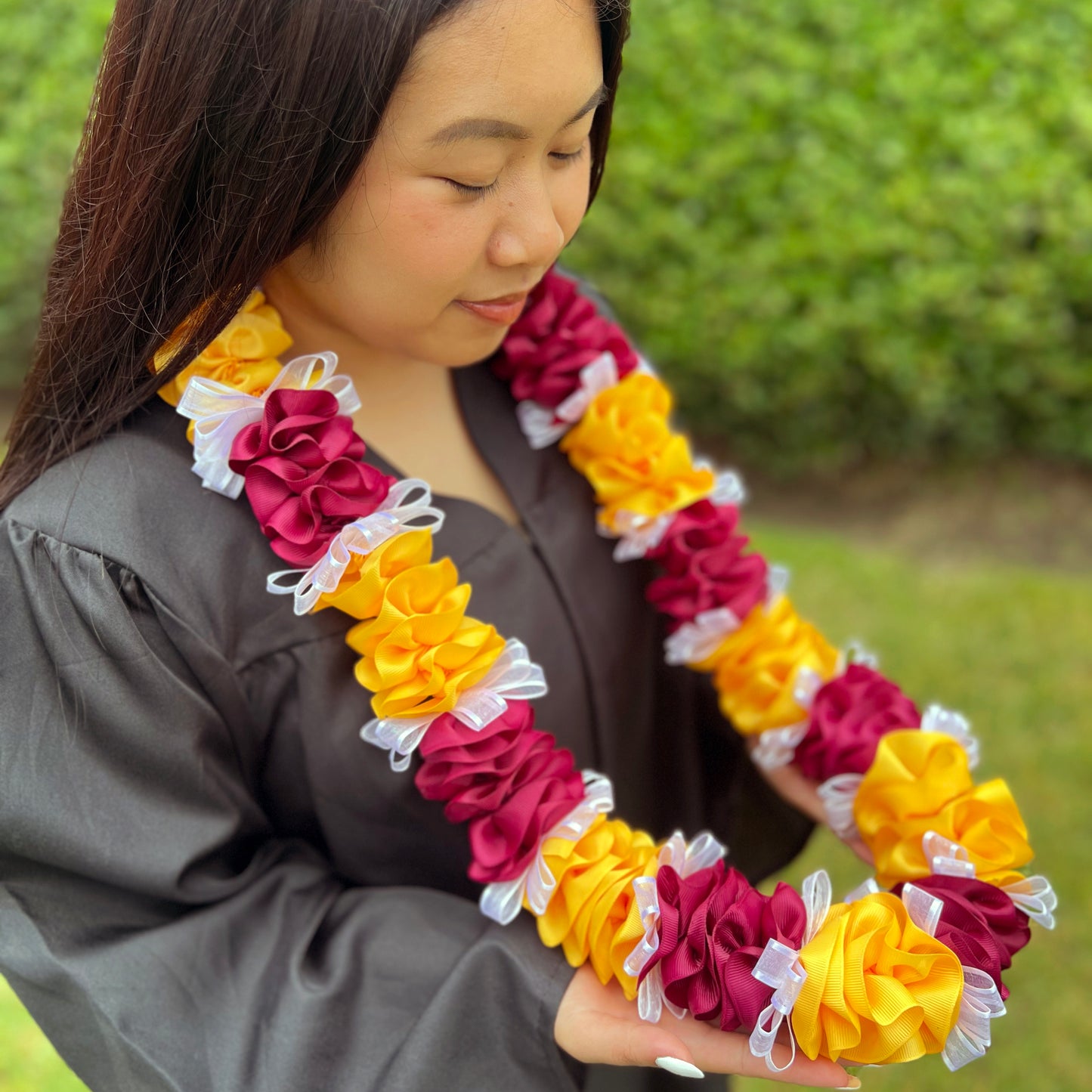 WCHS Graduation Lei | Sewn Grosgrain Ribbon Lei