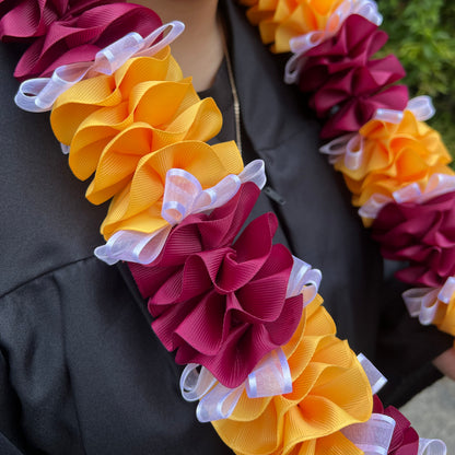 WCHS Graduation Lei | Handmade Sewn Grosgrain Lei