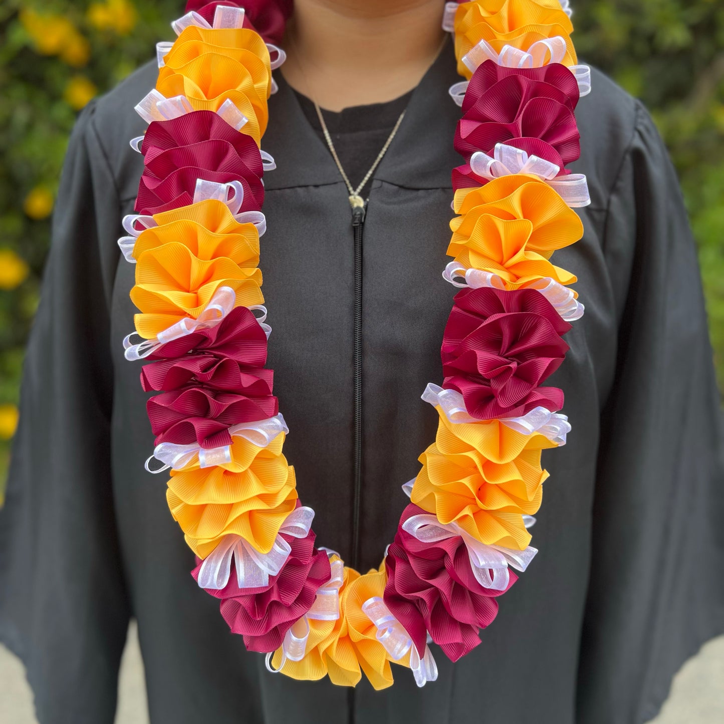 WCHS Graduation Lei | Sewn Grosgrain Ribbon Lei