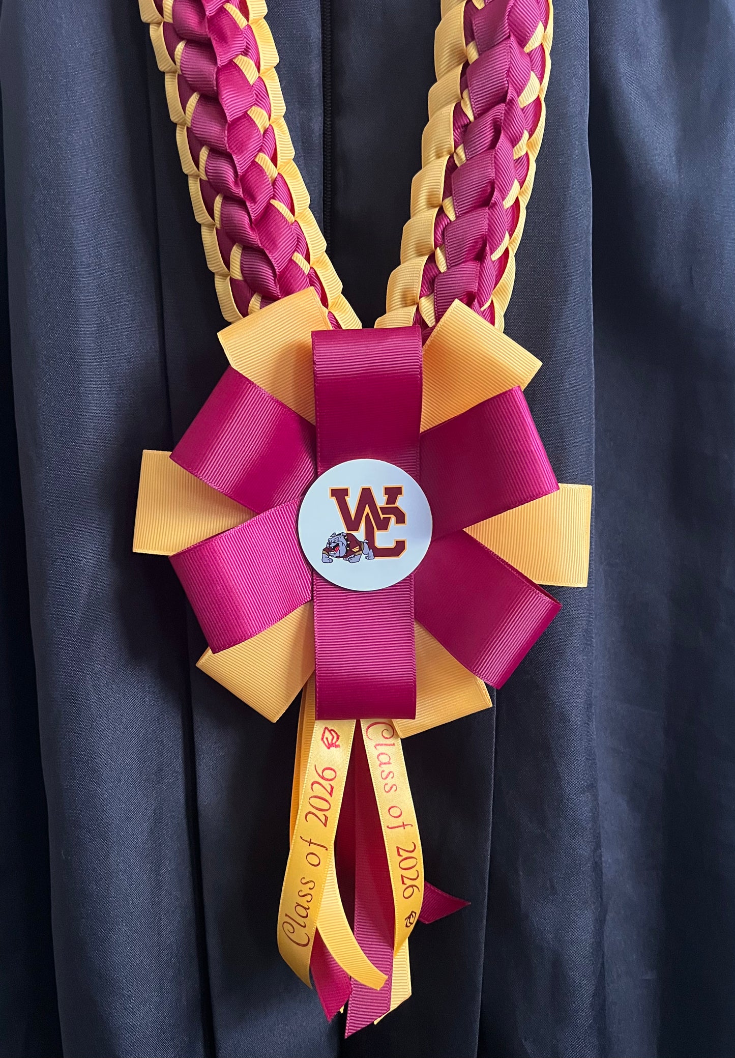 WCHS Graduation Lei | Handmade Braided Grosgrain Lei